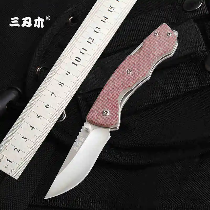 Sanrenmu 7095 многофункциональный карманный складной нож 12C27 лезвие G10 ручка для