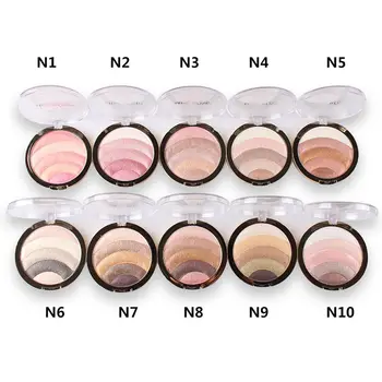 

Miss Rose 10 Colors Rainbow Highlighter Blush Bronzer Face Powder Glow Multi-functional Glitter Powder Lazy Women Makeup