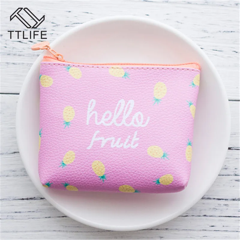 TTLIFE Hand Pocket Wallet Bag Women Animal picture Cat Small Purse PU Leather Wallet Female Zipper children's Coin Purse Wallet