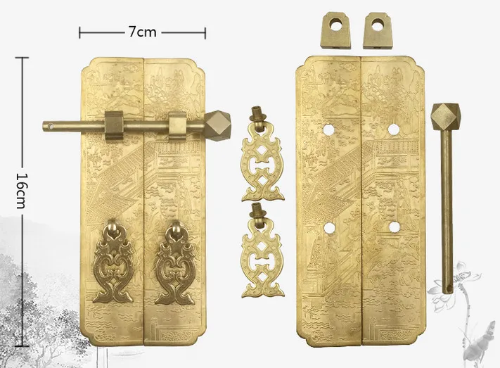 

A18 Hardware accessories Straight handle door handle pure copper handle cabinet door handle hardware copper fittings