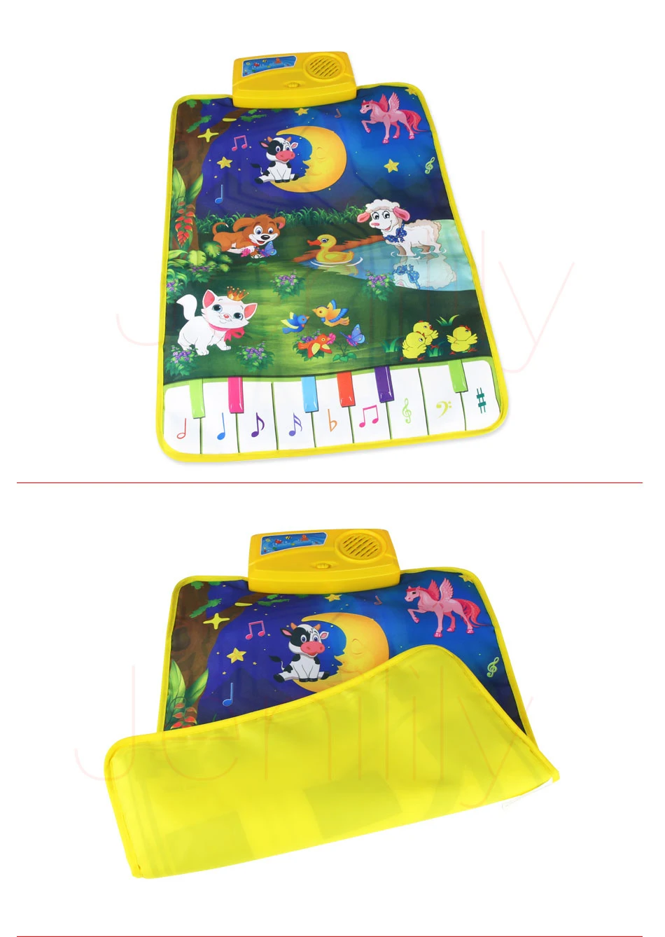 Tapete do Bebê Lua e Animais Crianças Toque Jogo Tapete Desenvolvimento Musical Brinquedo Cantando Música Quebra-cabeças Brinquedos 37.5x62cm 4 Cheap Tapetes de jogo