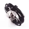 Cut Rate Mens Jewelry Biker-Bracelet Skull Skeleton Hip-Hop-Accessorie Punk Retro Vintage Rivet 32804025545
