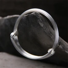 Китай модные Многослойные Провода браслет пользовательские браслет изделия стерлингового серебра 925 регулируемая витая Браслеты