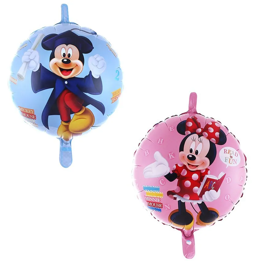 2pcs/lot 18 inch Minnie Mickey Theme Balloon kids happy Party Baby Birthday Party Decoration Supplies Helium Balloons