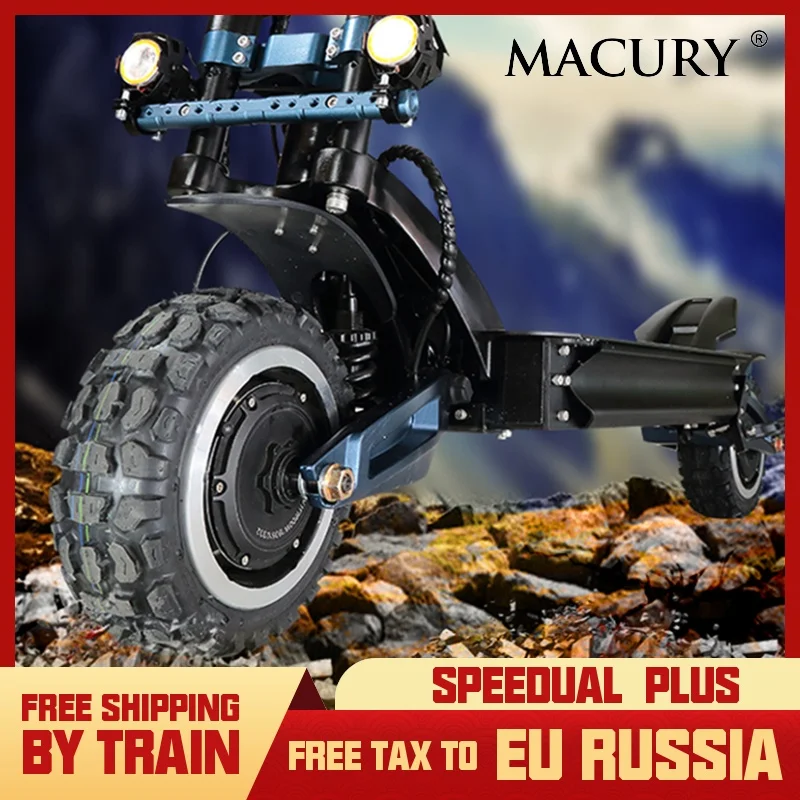 Macury Speedual Plus 11 дюймов двойной электроскутер 72 в 3200 Вт внедорожный E-скутер 110 км/ч двойной привод Zero 11X внедорожный