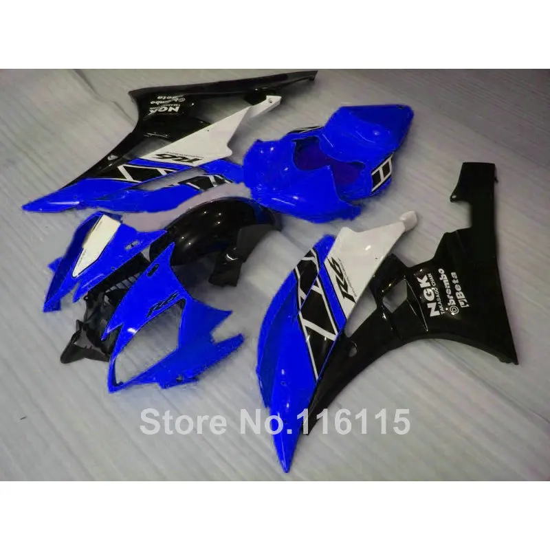 

Fairing kit for yamaha r6 injection molding 2006 2007 black blue white fairings set YZF-R6 06 07 NB067