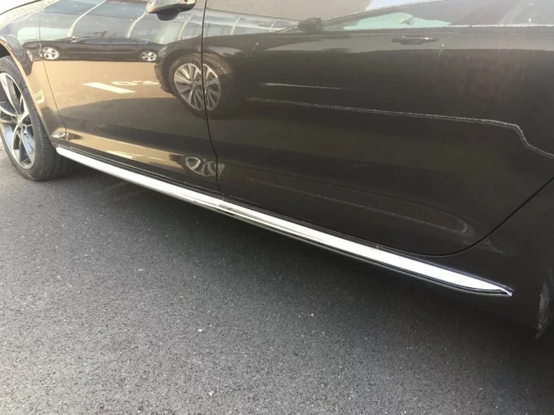 

For Audi A4 Sedan B9/9L 2016 2017 ABS Chrome Door Side Body Molding Line Garnish Cover Trims Strip Protector 4Pcs Car Styling