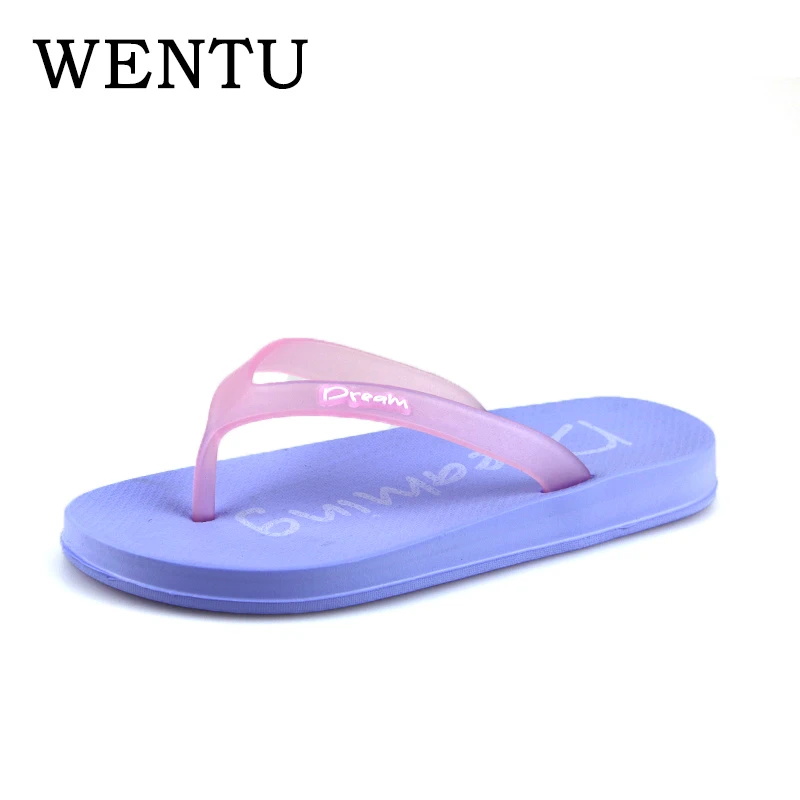 WENTU новый летний Женские Вьетнамки модные пляжные женские шлепанцы Для женщин