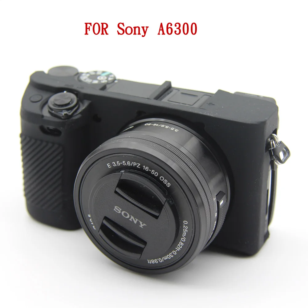 Мягкая сумка для камеры силиконовый чехол для sony A5000 A5100 A6000 A6300 A6500 RX100 III IV - Цвет: A6300 Black