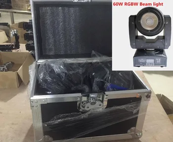 

2PCS 60W + flightcase 60w led RGBW 4IN1 beam moving head light beam LED DJ Spot Light
