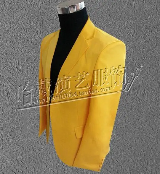 Стандартный! 2018 мужской костюм желтый bi для gba ng певицы|suit male|male singer costumemale suits |