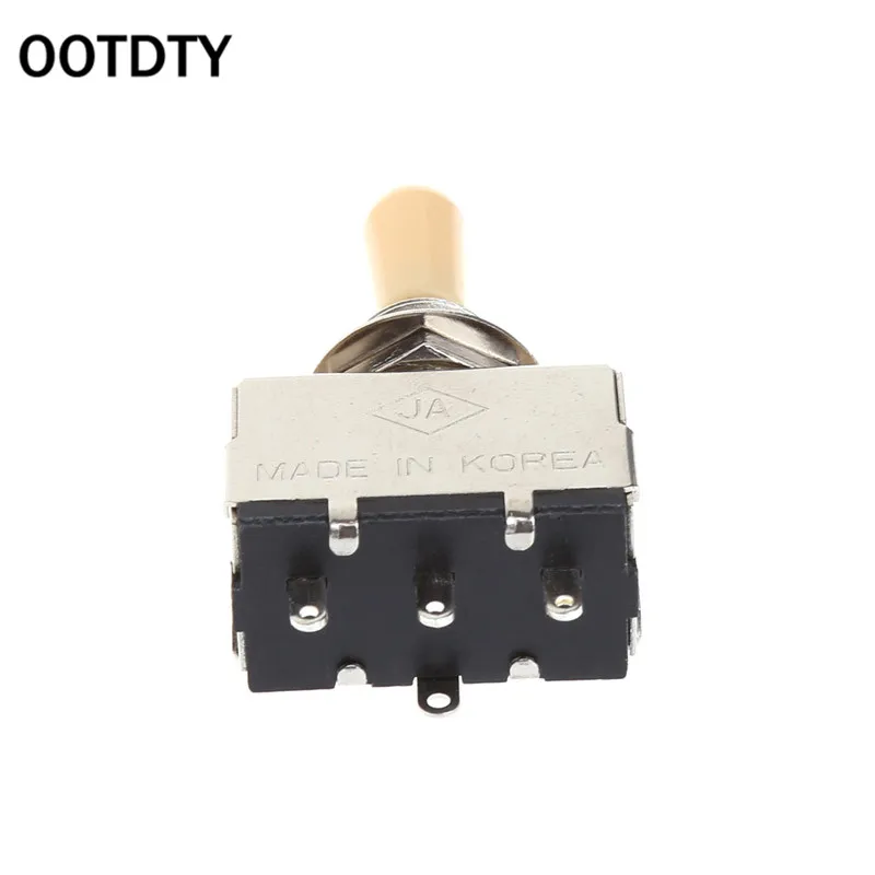 

OOTDTY 3 Way Closed Toggle Switch Box Style Chrome For Electric Guitar Cream Knob