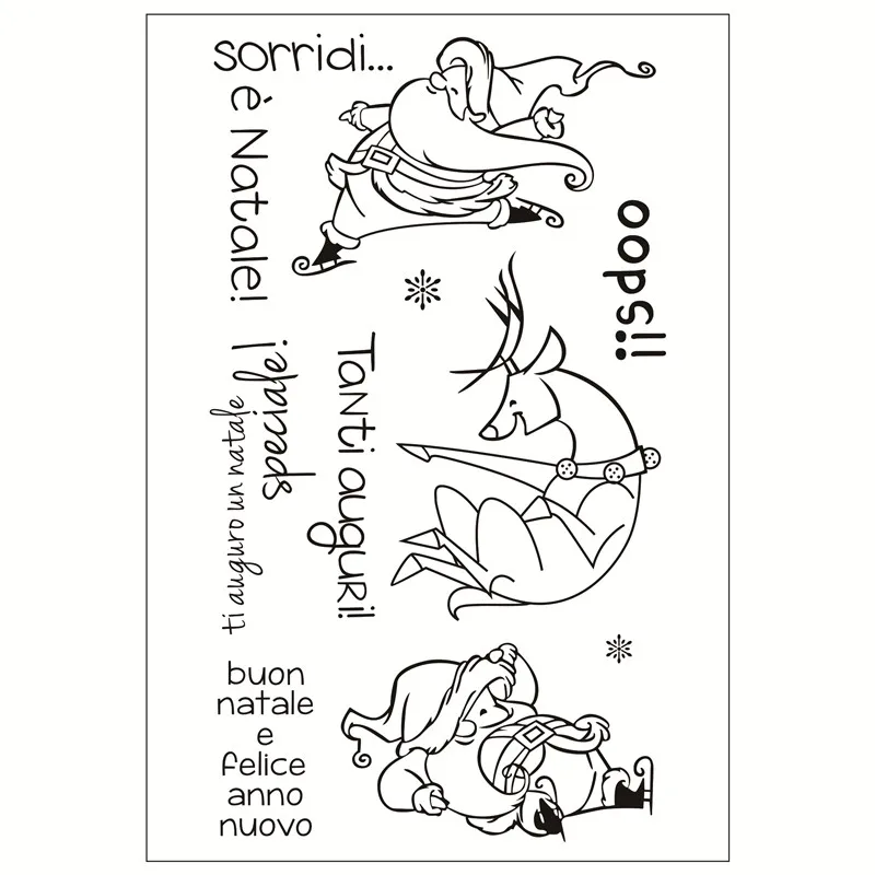 

Italian text Transparent Silicone Clear Rubber Stamp Sheet Cling Scrapbooking DIY Cute Pattern Photo Album PaperCard Decor Stamp