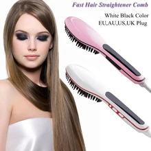 Brush Fast Hair Straightener Combs LCD Electric Professional Hair Straightener Brush Straightening Irons Comb Iron Styling