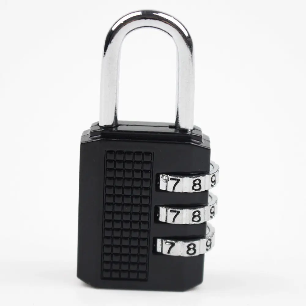 

3 Digit Resettable Combination Padlock luggage case padlock box case lock Coded Lock School Gym Locker Sheds free shipping