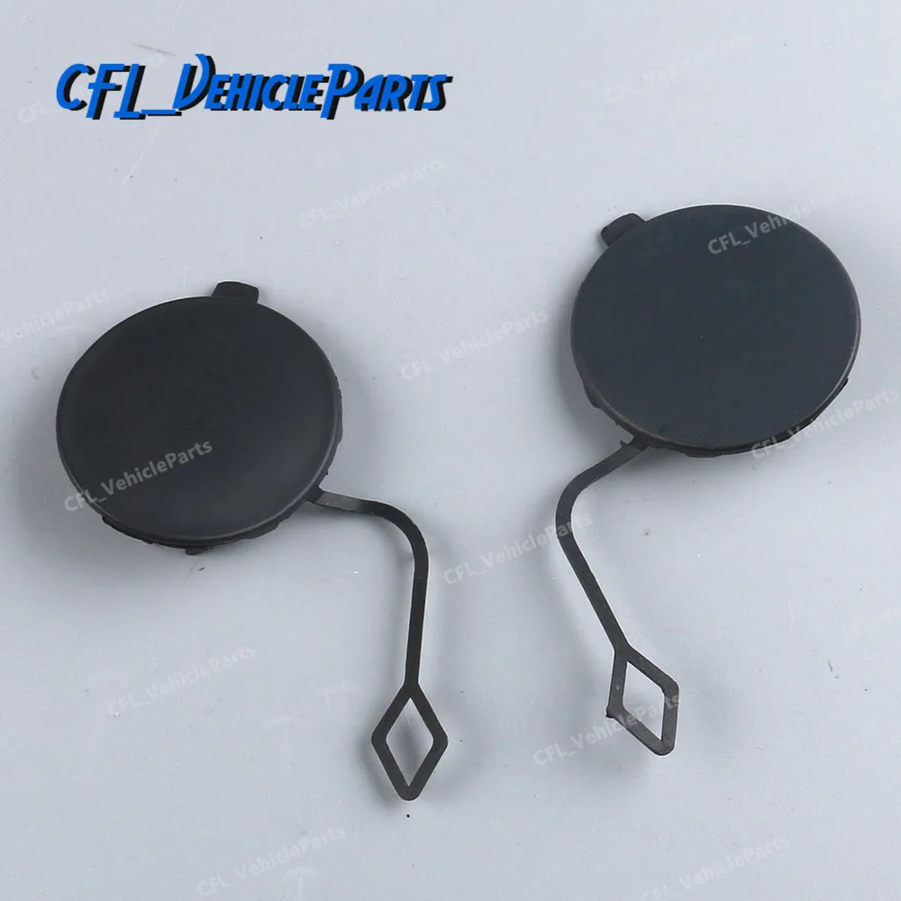 

Pair Front Left Right Bumper Tow Hook Eye Cover Cap Unpainted 7P6807185 7P6807186 For VW Touareg 2011 2012 2013 2014