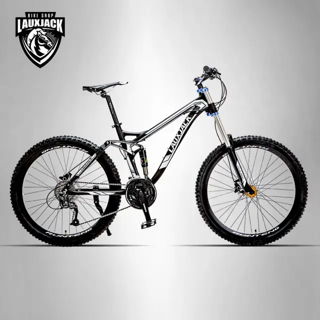 LAUXJACK Горный двухподвесной велосипед алюминиевая рама 26" колеса 24/27 скорости Shimano Altus гидравлические/механические тормоза