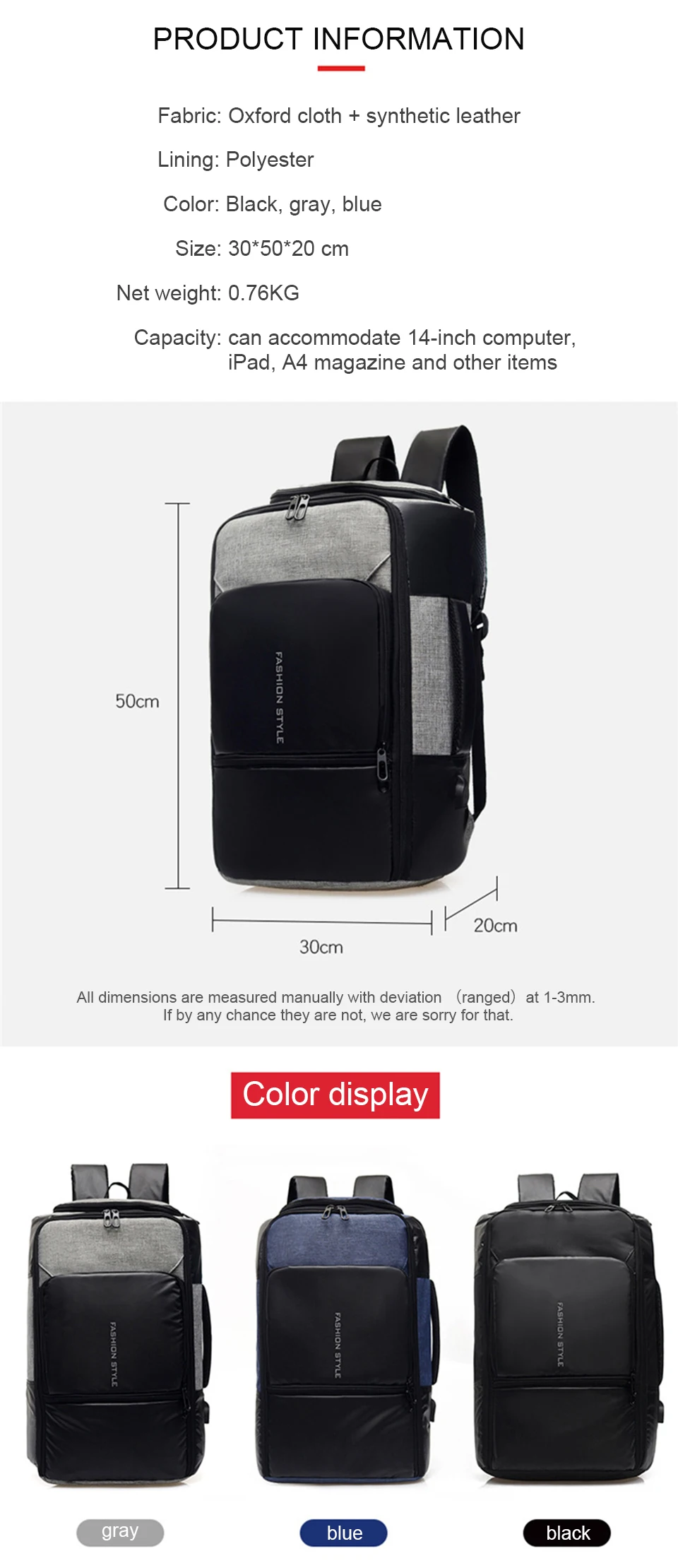 Women Men Luggage Travel Backpacks 17 15.6 Inch Laptop Backpack Anti Theft Business Bagpack With USB Charging Notebook Back Pack