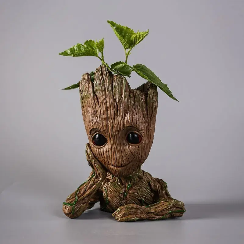 Guardians The Galaxy Groot горшок Детские действия скульптурные фигурки милые модели игрушки Ручка цветочный Best рождественские подарки для детей