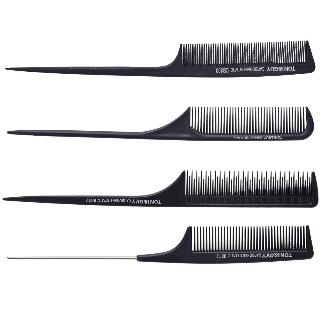 

4 Style Professional Anti-static Hair Cutting Combs Black Hairdressing Comb Detangle Straight Salon Styling Tool