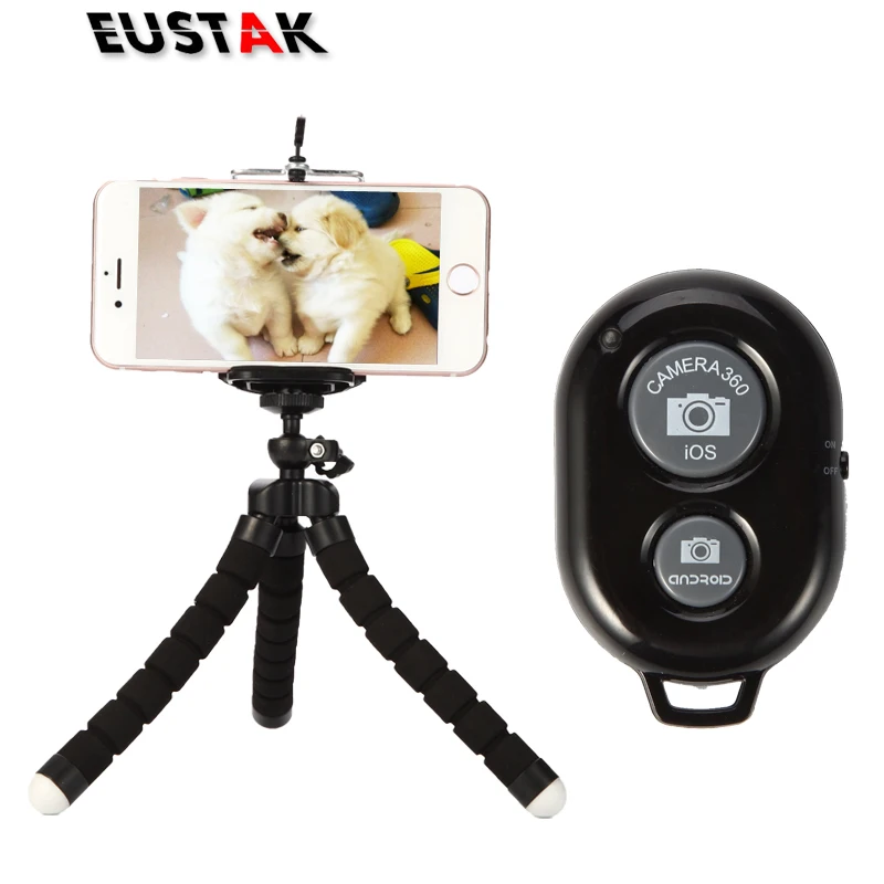 Eustak 2 в 1 Мини штатив для мобильного телефона беспроводной Bluetooth пульт