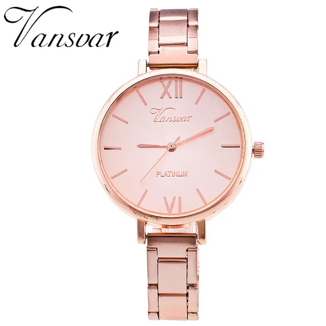Vansvar Stainless Steel Watch Rose Gold Everyday Bracelet Watch Fashion Luxury W Vansvar Stainless Steel Watch Rose Gold Everyday Bracelet Watch Fashion Luxury W