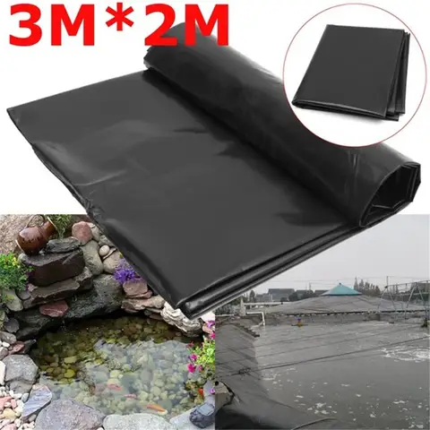 Forro de Pano à Prova Supervalorizar Fish Pond Liner Pead Reforçado Heavy Duty Paisagismo Jardim Piscinas Piscina Lagoa d’ Água 0.2mm 3×2 m