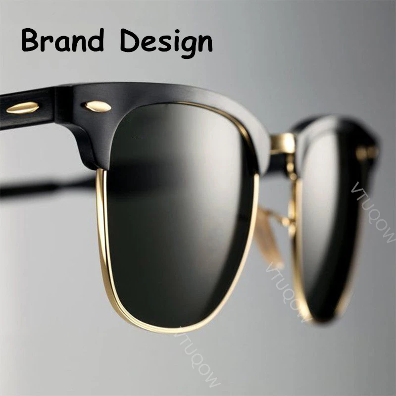 

2019 Luxury brand polarized men's sunglasses Women Fashion Hue Vintage Retro Polaroid Sunglass Male Sun Glasses For men ray bann