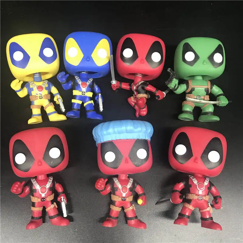 

marvel Original pops Deadpool SOLO /FYE Bathtime Ducky Target Thumbs Up Spring head model Doll Collection Toy Gift No box