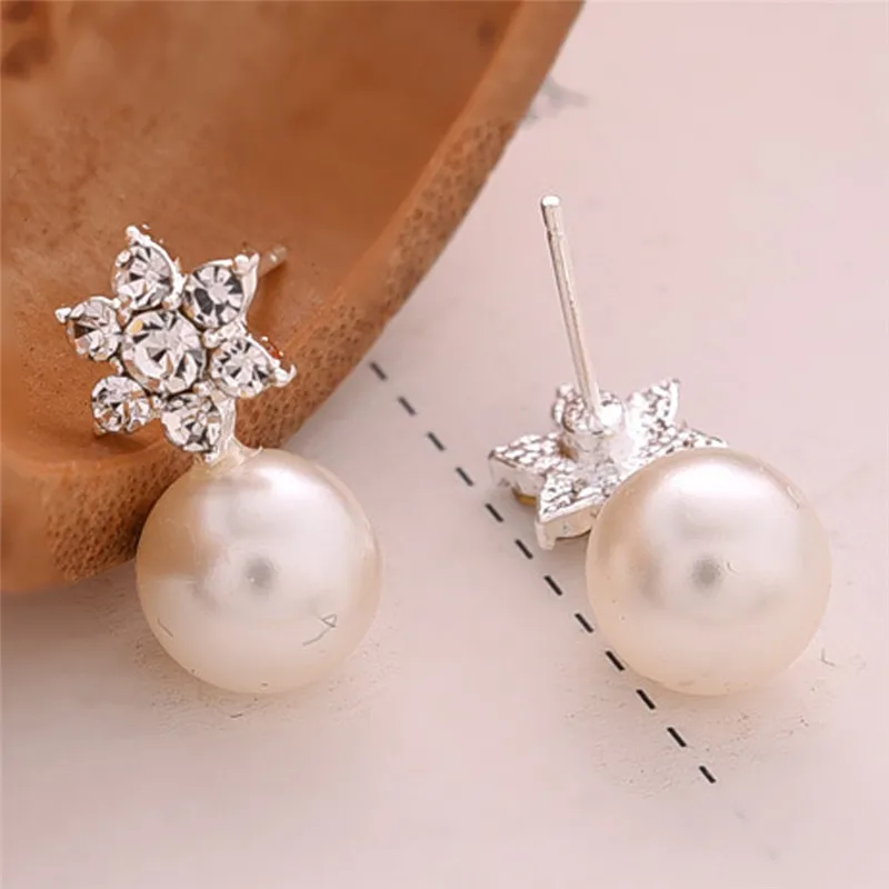 

New Women Charm Jewelry Pair Snowflake Crystal Earring 1 Pair Classic Luxury Wedding Charm Jewelry Elegant Engagement A11#