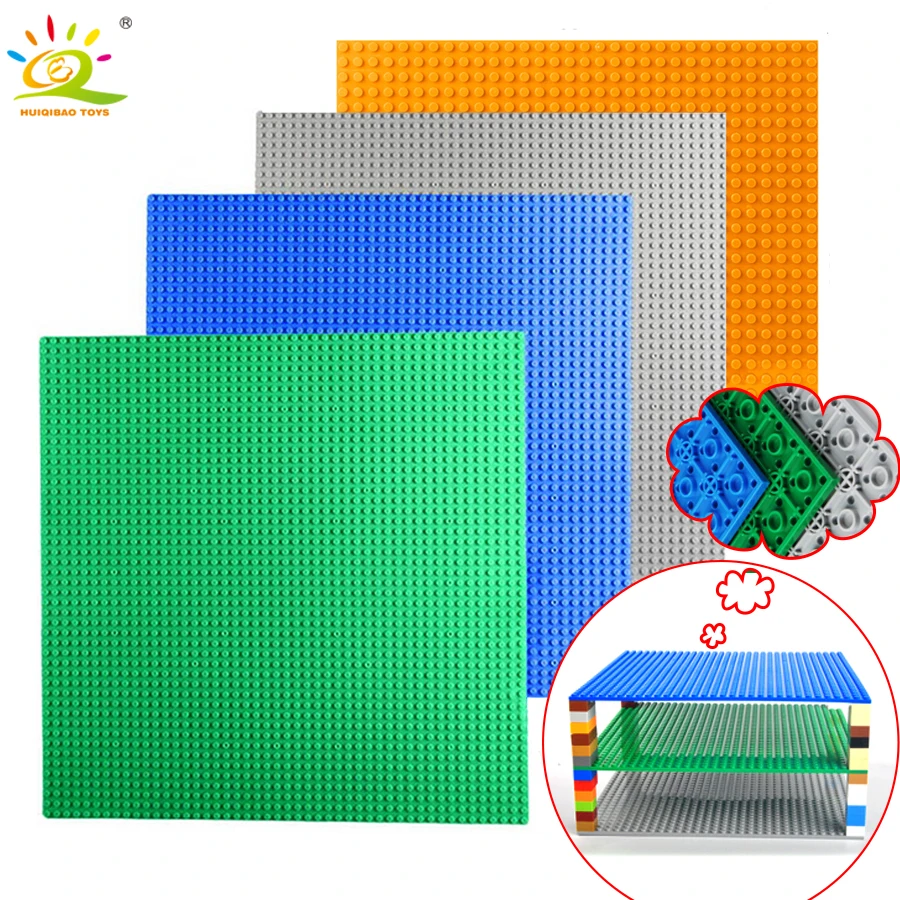 

32*32 Dots Base Plate for Bricks Double-side Baseplate Board Compatible figure city DIY Building Blocks Toys For Children