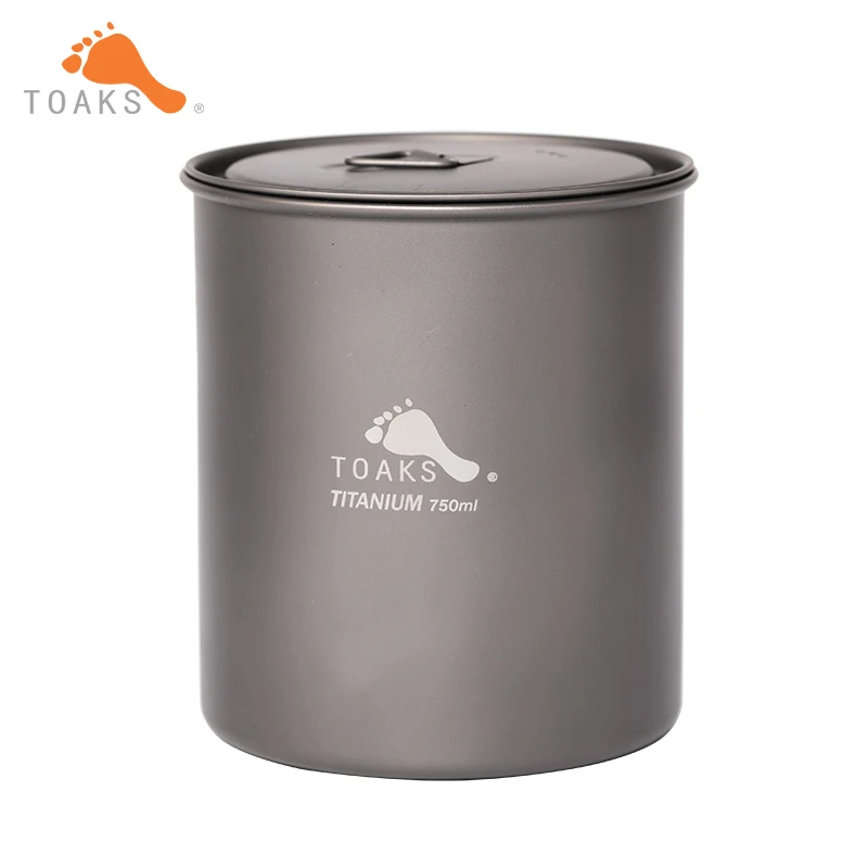 

TOAKS 750ml POT Pure Titanium Outdoor Camping Single Wall Cup Cooking Pots No handle Picnic set Ultralight