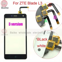 100% Test Lcd Screen Display for ZTE Blade L3 Touch Screen Glass Panel Digitizer with Flex Cable 3 Version Black / White