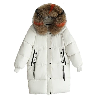 

womens winter jackets and coats 2020 Parkas for women thicken Wadded Jackets warm Outwear With a Hood Large Faux Fur Collar