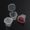 25Pcs 25/45ml Disposable Plastic Takeaway Sauce Cup Reusable Containers Food Box with Hinged Lids Small Pigment Paint Box 6