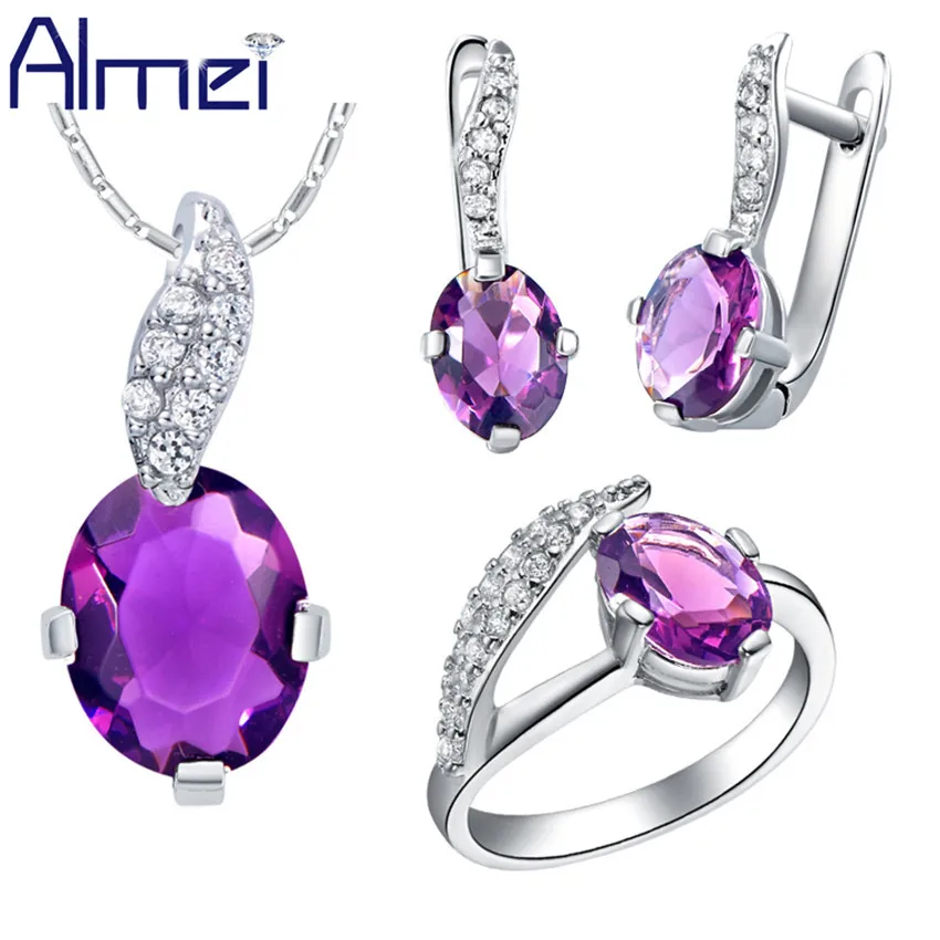Almei 2017 африканские Бусины Ювелирные наборы для невесты серебряный цвет модное