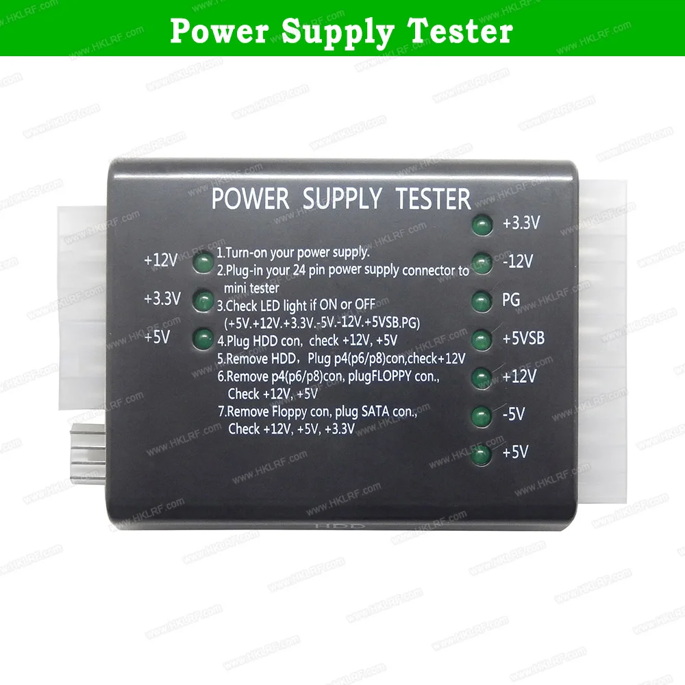 Тестер питания Checker светодиодный 20/24 Pin для PSU ATX SATA HDD Meter измерительный прибор ПК и