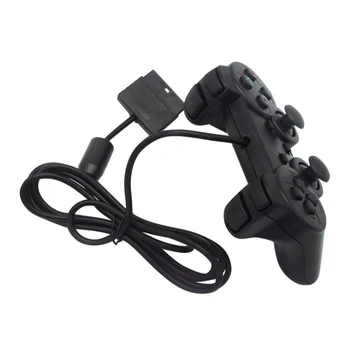 

2PCS Black Wired Controller 1.8M Double Shock Remote joystick Gamepad Joypad for PlayStation 2 PS2 K5