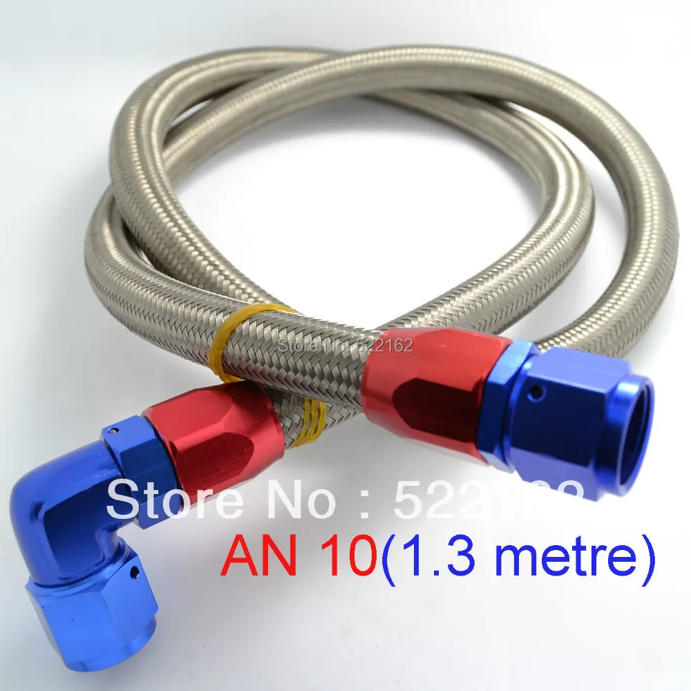 Top Quality 10 AN Enforced fitting Stainless Braided Hose / oil hose