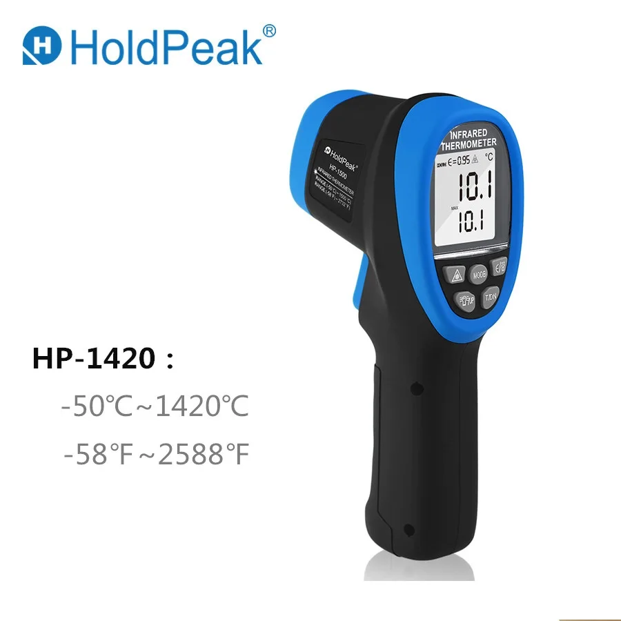 Holdпик-50-1500 'C/-58-2732 'F высокотемпературный цифровой инфракрасный термометр лазерный инфракрасный температурный прибор пирометр - Цвет: HP-1420