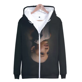 

2019 Ariana Grande Zipper Sweatshirt Casual Hoodies New Fashion Cool Highstreet Spring Autumn And Winter Clothes Sweatshirt