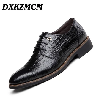 

Men Dress Genuine Leather Formal Business Oxfords Shoes Men's Flats for Party