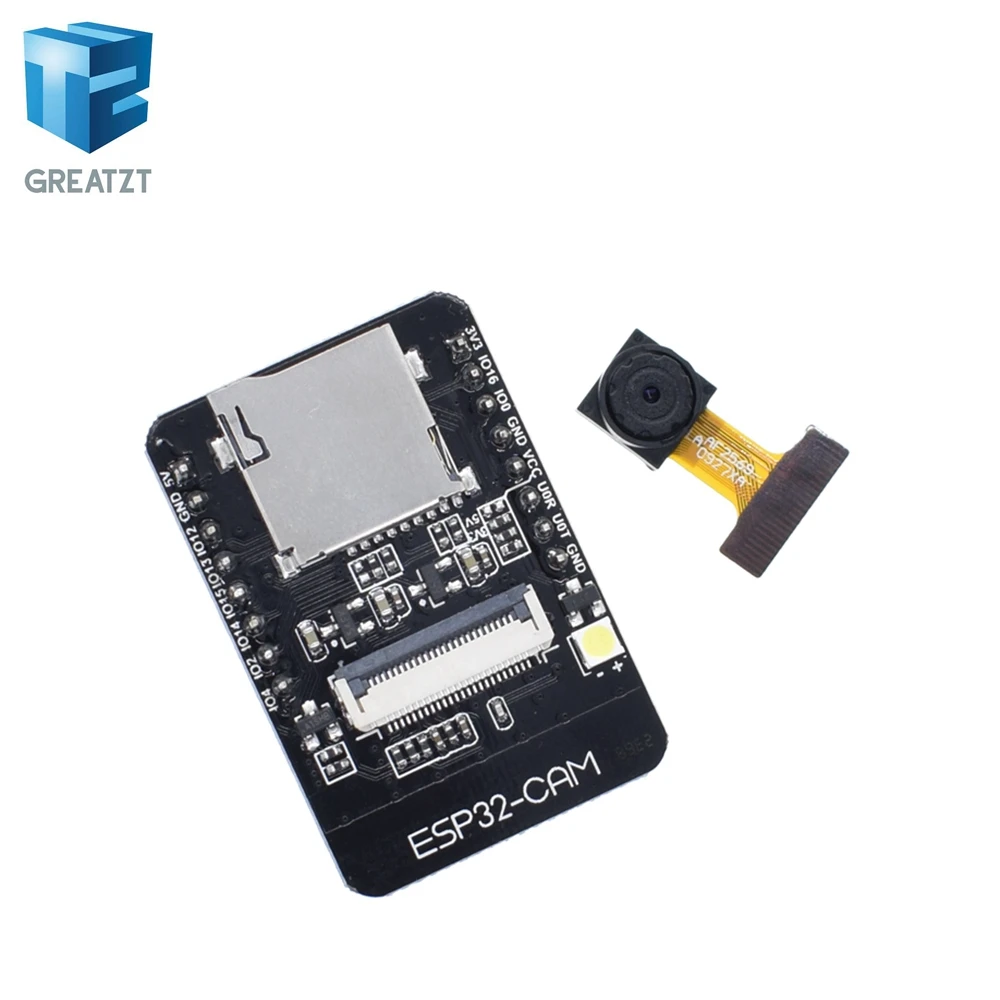 

GREATZT ESP32-CAM WiFi + Bluetooth Module Camera Module Development Board ESP32 with Camera Module OV2640 2MP For Arduino