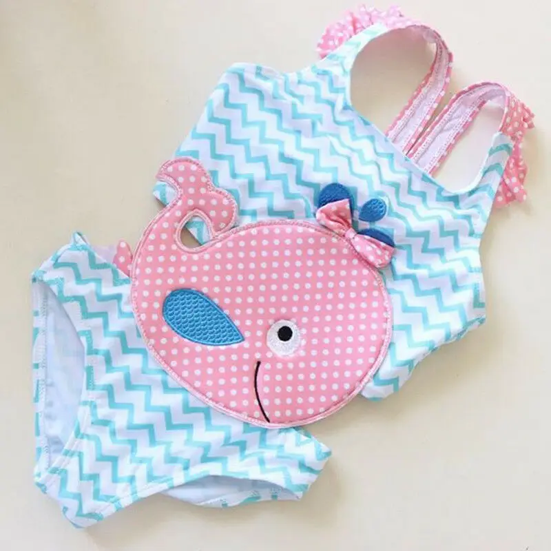 

Stock Baby Girls Goldfish Swimwear Swimsuit Beachwear Bathing Suit One Piece Pure Cotton Fashionable Newest