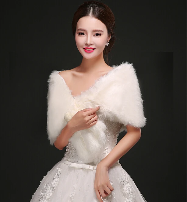 ivory faux fur bolero