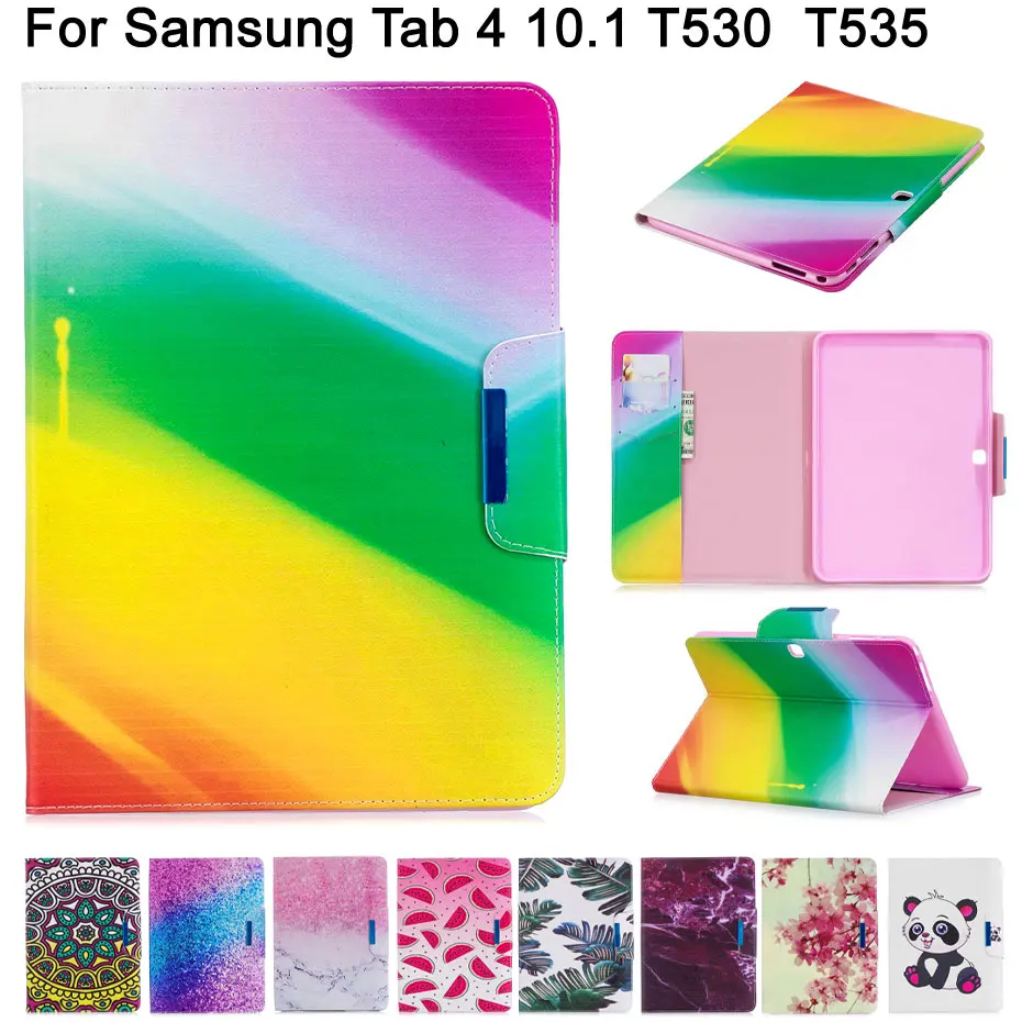 Чехол для Samsung Galaxy Tab 4 10 1 T530 T531 T533 T535 чехол планшета Модный с силиконовой