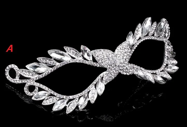 

DIY Crystal Rhinestone mask Venetian Masquerade Masks women sexy Metal eyemask wedding hen night party mask Halloween Christmas