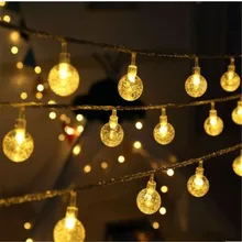 Crystal Ball 7.5M 50led Battery led string light outdoor decoration light for holiday Xmas wedding Party Crystal Ball 7.5M 50led Battery led string light outdoor decoration light for holiday Xmas wedding Party