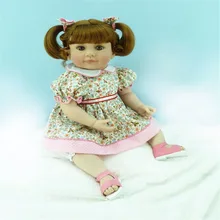 20 inch 50cm Silicone baby reborn dolls Children s toys flower skirt girl