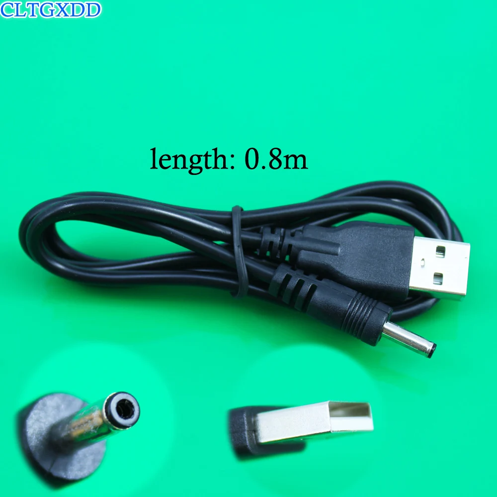 

cltgxdd 0.8m USB Power Charger Cable USB 2.0 A Male to DC3.5 mm Plug Barrel Jack 5V DC Power Connector Cables 3.5*1.35MM